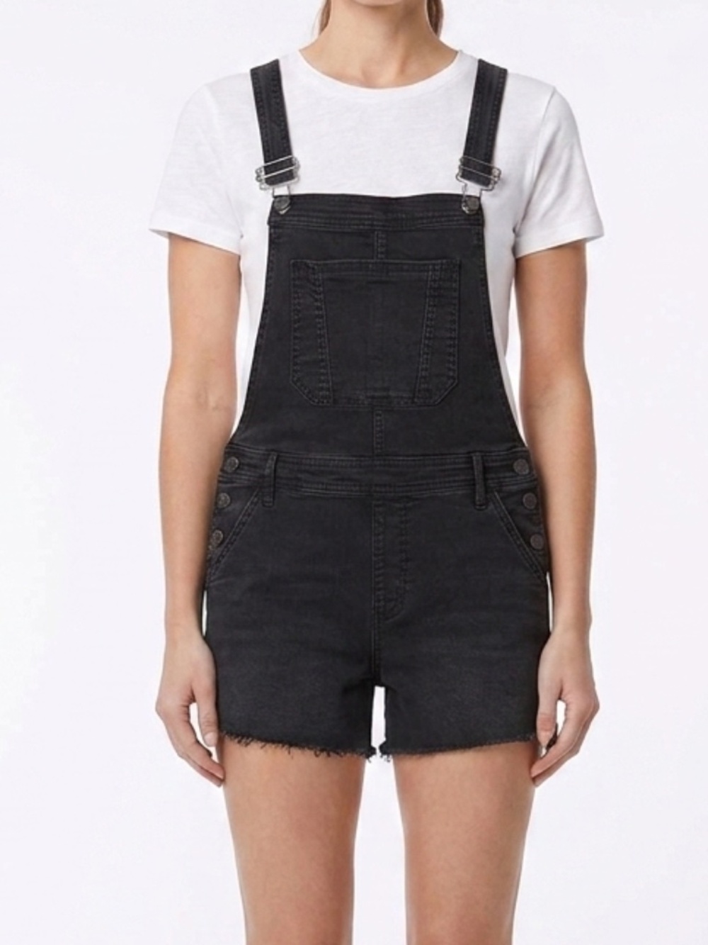 Abercrombie & Fitch Black Short Overalls